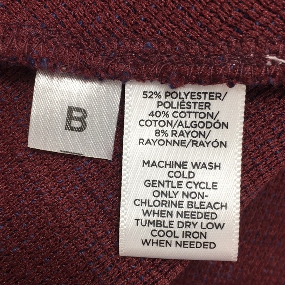 LOFT Maroon‎ Heather Skirt Top Set Womens Large Short Sleeve Peplum Career - Picture 6 of 14